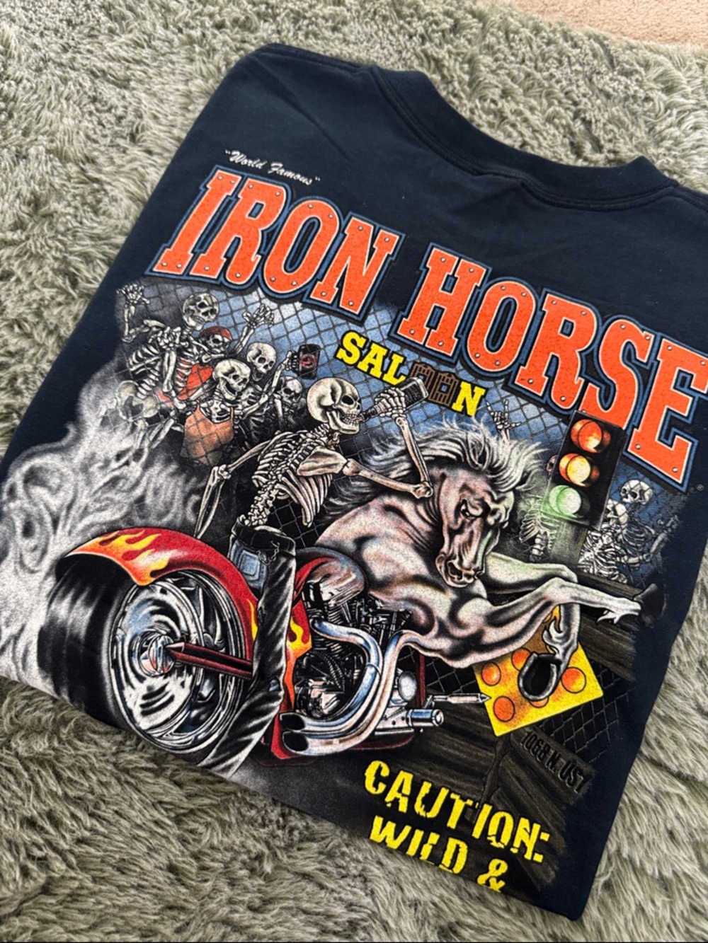 Trasted vintage biker t-shirt